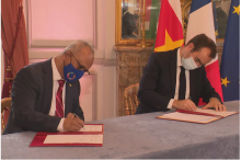 Officialisation de l'accord de délimitation de la frontière